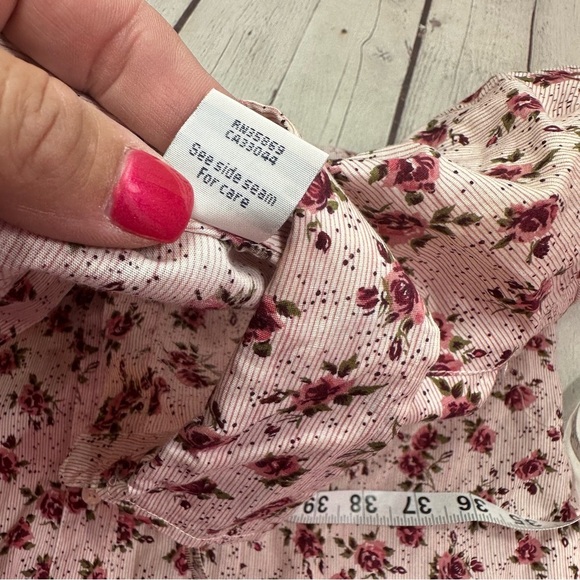 roper boho western Floral Button-Up Women's Top sz large 100% Cotton - Picture 9 of 10